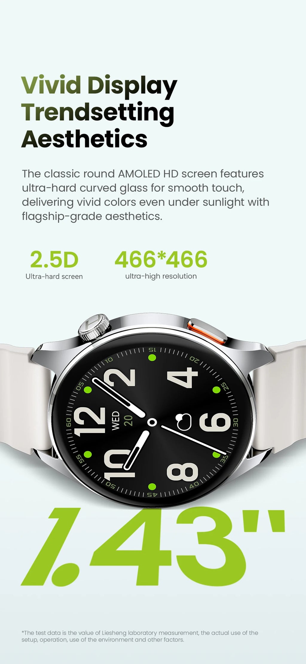 HAYLOU Watch 4S GPS Smartwatch 1.43” HD AMOLED Display 5 Satellite GPS Positioning 120+ Workout Modes Sport Fitness Smart Watch