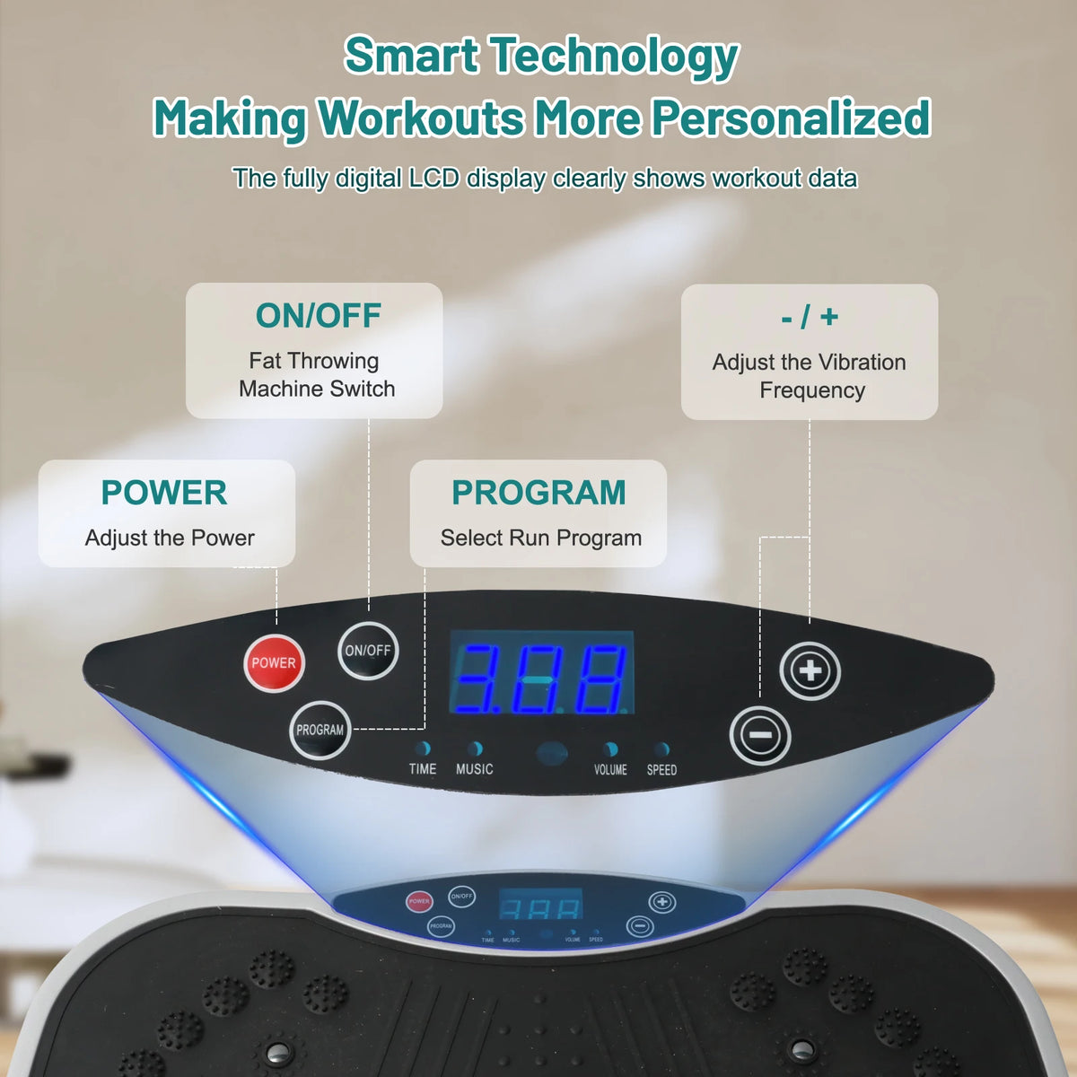 Vibration Plate Exercise Plate Fat Burning Toning Bone Strengthening