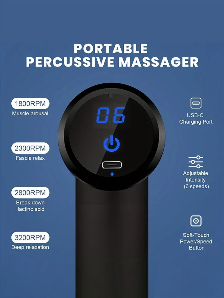massager instrument portable muscle massage relaxation electric vibrating fascia gun_Clearance_Multifunctional fascia gun