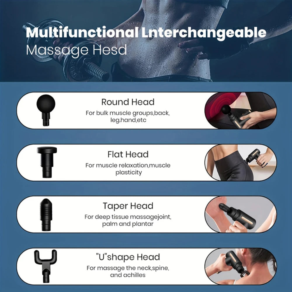 massager instrument portable muscle massage relaxation electric vibrating fascia gun_Clearance_Multifunctional fascia gun