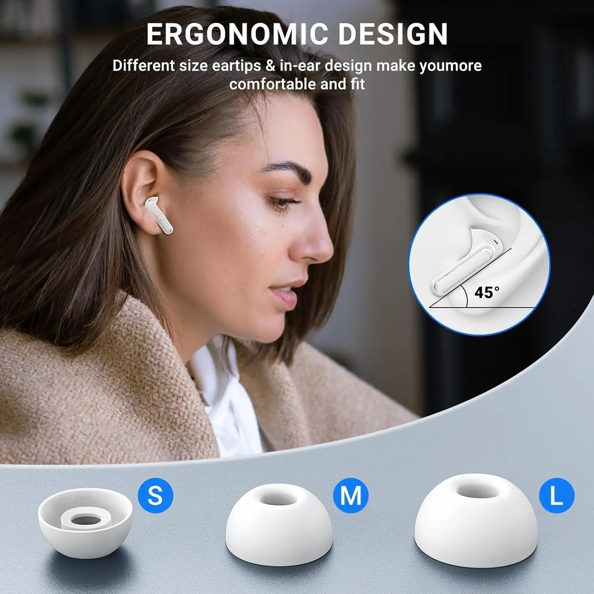 Air 3【 Pro 3 】 Bluetooth Wireless Earbuds, Heart Rate Monitoring,  Noise Cancellation Headphones, Waterproof for IPhone IOS Smartphone,