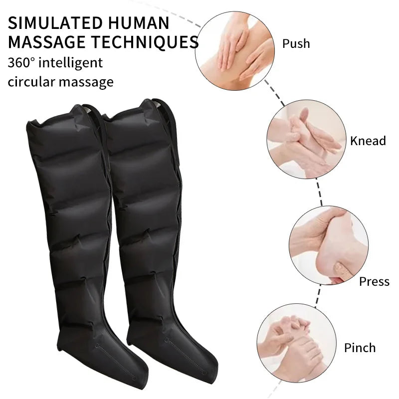 JinKairui Electric Pneumatic Massager for Deep Relaxation of Thighs, Calves and Feet with Remote Control