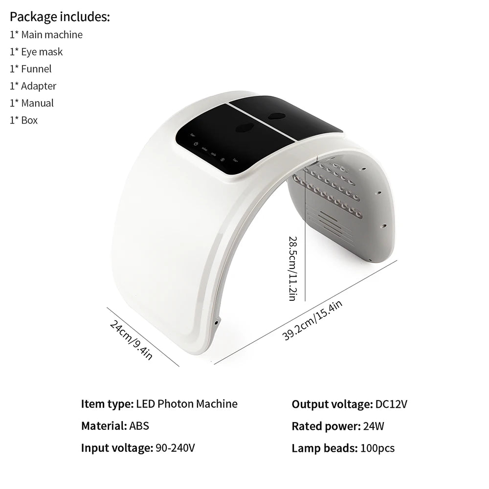 7 Colors LED Photon Rejuvenation Machine With Nano Spray Skin Hydration