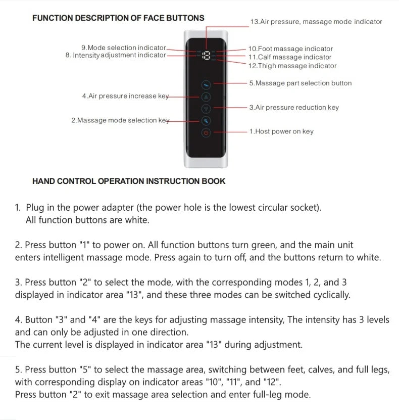 JinKairui Electric Pneumatic Massager for Deep Relaxation of Thighs, Calves and Feet with Remote Control