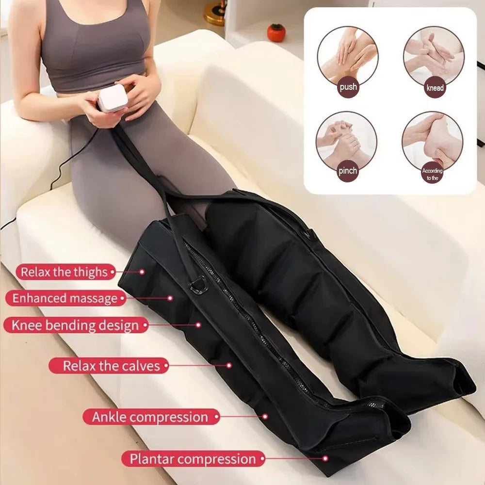 JinKairui Electric Pneumatic Massager for Deep Relaxation of Thighs, Calves and Feet with Remote Control