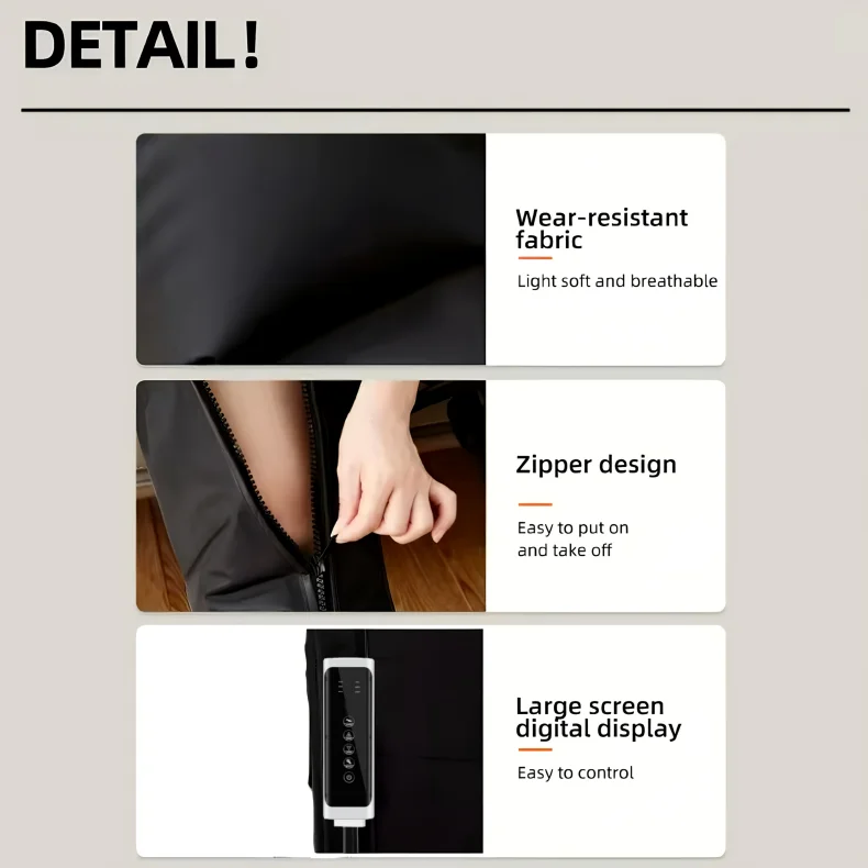 JinKairui Electric Pneumatic Massager for Deep Relaxation of Thighs, Calves and Feet with Remote Control