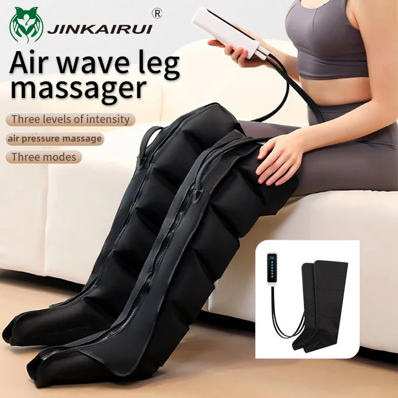 JinKairui Electric Pneumatic Massager for Deep Relaxation of Thighs, Calves and Feet with Remote Control