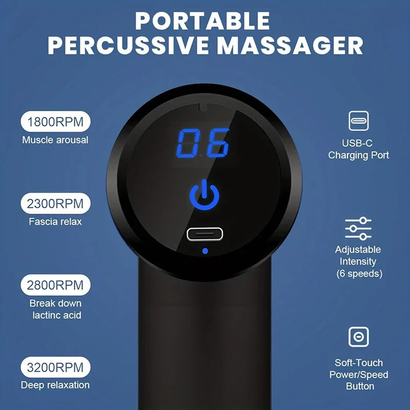 massager instrument portable muscle massage relaxation electric vibrating fascia gun_Clearance_Multifunctional fascia gun