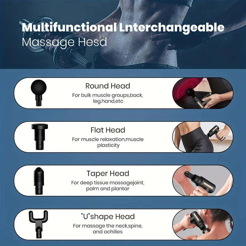 massager instrument portable muscle massage relaxation electric vibrating fascia gun_Clearance_Multifunctional fascia gun